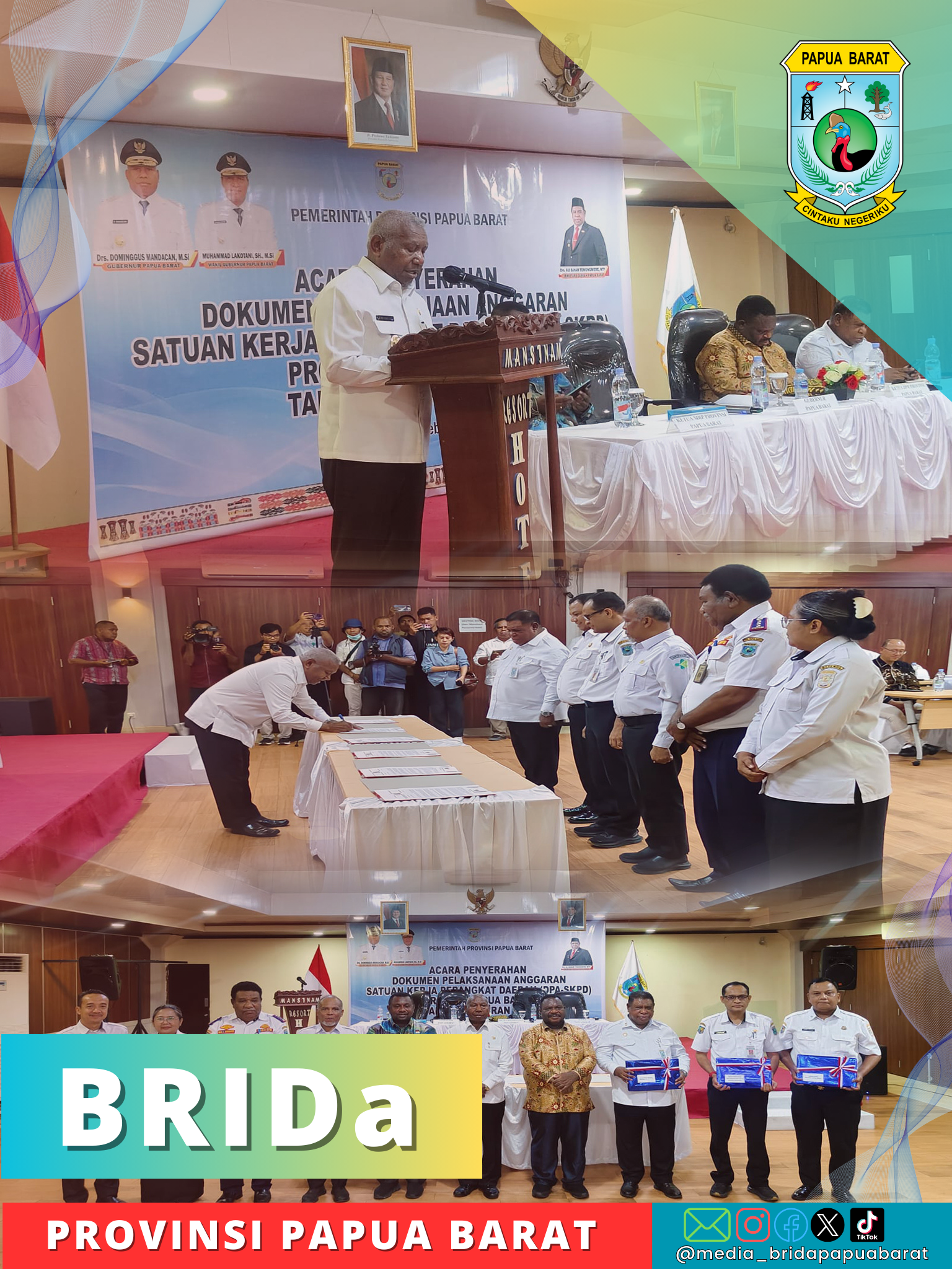 Gubernur Papua Barat Serahkan DPA 2026, Profesor Heatubun Jabat Plt Kepala Bappeda