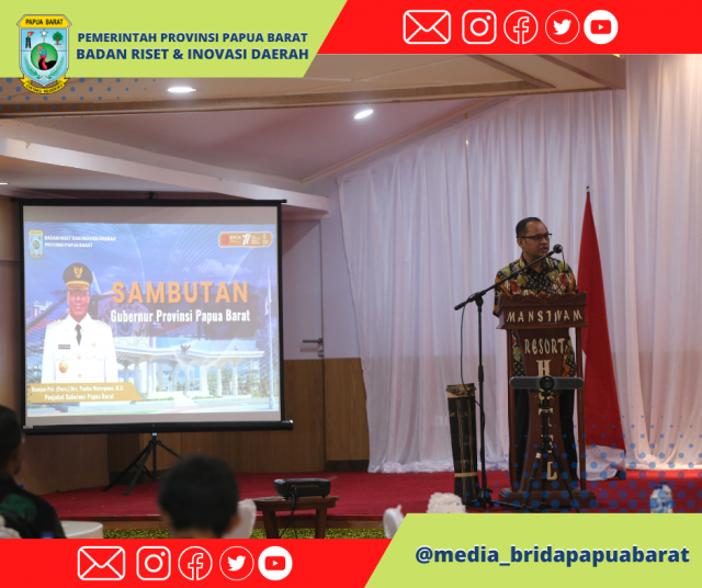 Ini Penyampaian Gubernur Papua Barat Dalam Pertemuan Bersama  BRIN di Manokwari